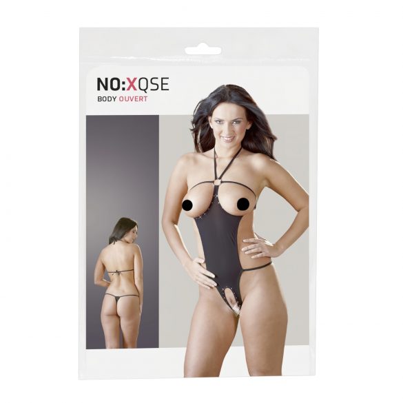 NO:XQSE - Body ouvert avec strass - noir (S-L)