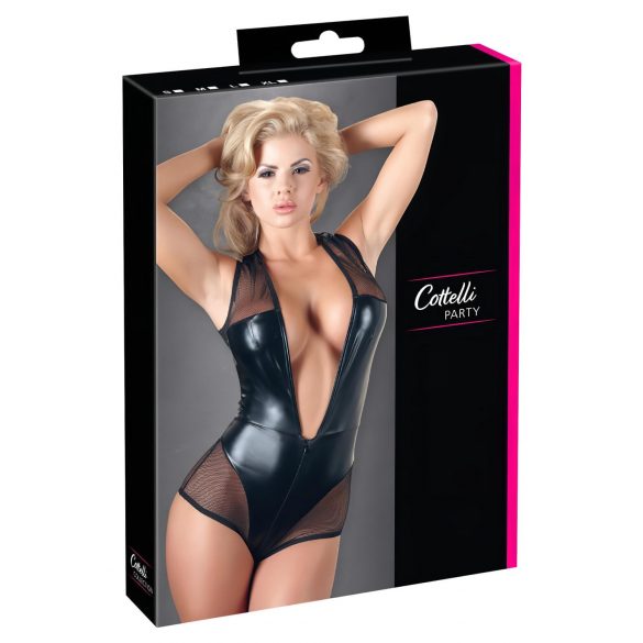 Cottelli - body en résille brillante (noir) - XL