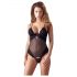 Cottelli - Body en velours ajustable (noir)