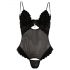 Cottelli - Body en velours ajustable (noir) - 80B/M