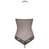 Abierta Fina - charme de dentelle florale - body (noir) - M