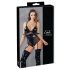 Cottelli Bondage - body brillant avec menottes (noir) - XL