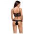 Obsessive Alluria - body dentelle fleurie (noir)