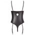 Abierta Fina - body ouvert en dentelle (noir)