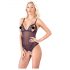 Cottelli - body ouvert en dentelle avec perles (noir) - M