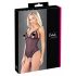 Cottelli - body ouvert en dentelle avec perles (noir) - XL