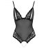 Cottelli - body ouvert en dentelle avec perles (noir) - XL