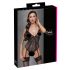 Cottelli - body ouvert en dentelle avec porte-jarretelles (noir) - L