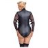 Cottelli Bondage Plus Size - Body à manches en dentelle (noir) - 2XL