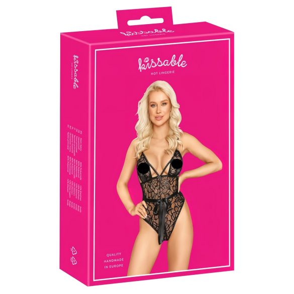 Kissable - body en dentelle (noir) - L/XL