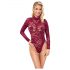 Cottelli - Body en dentelle transparente (rouge)