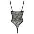 Cottelli - body en dentelle transparent et ouvert (noir)