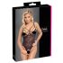 Cottelli - body en dentelle transparent et ouvert (noir)