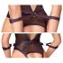 Cottelli Bondage - body ouvert avec fixations pour bras (noir)