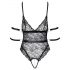 Cottelli Bondage - body en dentelle ouvert (noir) - L