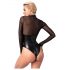 Noir - body brillant transparent (noir) - M