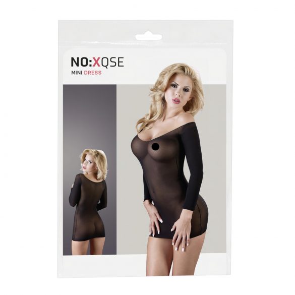 NO:XQSE - Collant transparent à manches longues - noir (S-L)