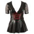 Cottelli Taille Plus – robe brillante avec corset rouge (noire) - XXL