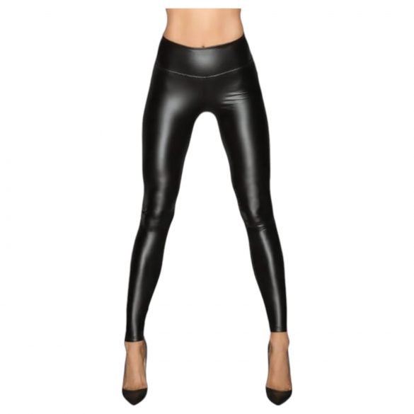 Noir - leggings longs et brillants (noir)