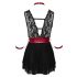 Cottelli Bondage - Babydoll en dentelle avec tour de cou (noir) - M