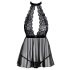 Baiser - babydoll en dentelle noire - L/XL