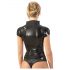 LATEX - haut à manches courtes zippé (noir) - XL