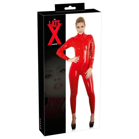 LATEX - combinaison à manches longues pour femme (rouge) - S