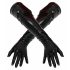 Gants unisex longs en latex (noir) - XL