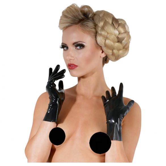 Gants unisex courts en latex (noirs)