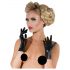 Gants unisex courts en latex (noirs)