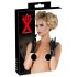 Gants unisex courts en latex (noirs) - M