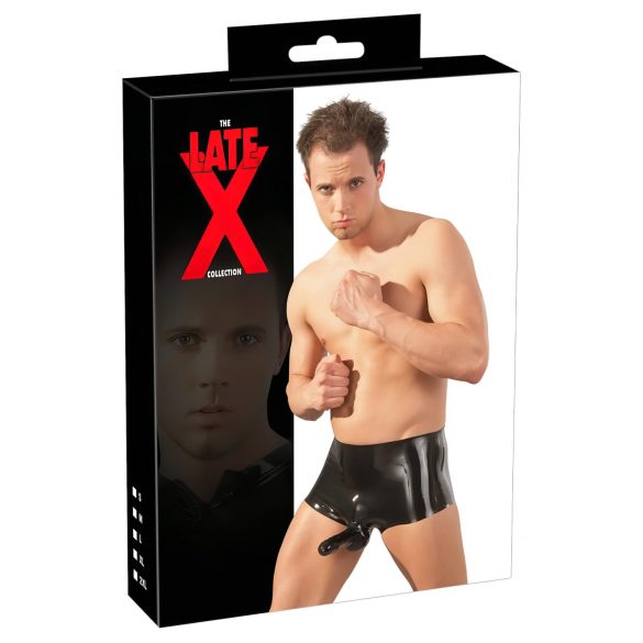 LATEX - Boxer noir avec étui pénien - L/XL