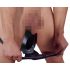 LATEX - slip homme avec plug anal conique (noir) - L