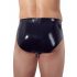 LATEX - slip homme avec plug anal conique (noir) - L