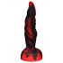 OgazR Hell Dong - gode avec ventouse rainuré - 20 cm (noir-rouge)