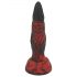 OgazR Hell Dong - gode avec ventouse rainuré - 20 cm (noir-rouge)