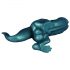 Toppedmonster - godemichet dinosaure en silicone - 26 cm (turquoise)