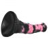 Bad Horse - gode en silicone en forme de harnais de cheval - 18 cm (noir-rose)