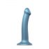 Strap-on-me Éclat Métallique M - dildo sans danger pour la peau (bleu métallique)