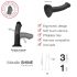 Strap-on-me Éclat Métallique M - dildo sans danger pour la peau (bleu métallique)