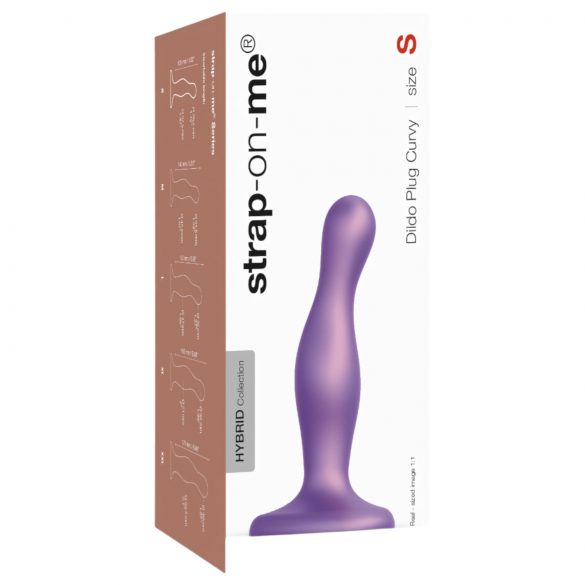 Strap-on-me Curvy S - dildo ondulé avec base (violet)