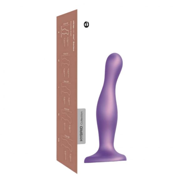 Curvy M - Dildo ondulé avec base (violet)