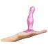 Strap-on-me Courbe S - dildo ondulé avec base (rose)