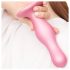 Strap-on-me Courbe S - dildo ondulé avec base (rose)