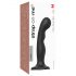 Strap-on-me P&G M - dildo courbé avec base (noir)