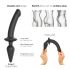 / Strap-on-me Switch Semi-Realistic S - 2-en-1 gode en silicone (noir)