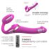 Strap-on-me M - vibromasseur à air pulsé, ceinturable (rose)