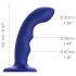 Strap-on-me M - vibromasseur point G pulsant et étanche (bleu)