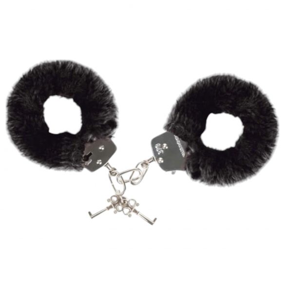 Love to Love Attache-moi - menottes en peluche (noir)