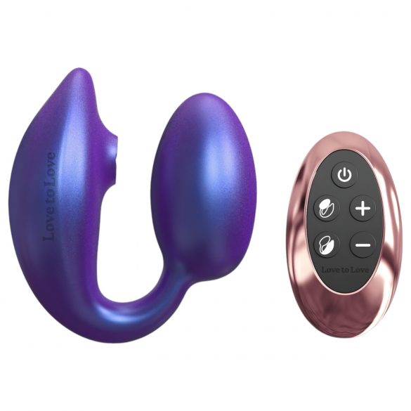 Wonderlover - Vibromasseur point G avec stimulateur de clitoris (violet métallisé)